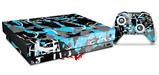 Skin Wrap for XBOX One X Console and Controller SceneKid Blue