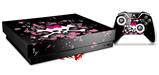 Skin Wrap for XBOX One X Console and Controller Scene Skull Splatter