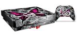 Skin Wrap for XBOX One X Console and Controller Skull Butterfly