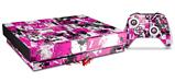 Skin Wrap for XBOX One X Console and Controller Pink Graffiti