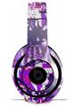 WraptorSkinz Skin Decal Wrap compatible with Beats Studio 2 and 3 Wired and Wireless Headphones Purple Checker Graffiti Skin Only (HEADPHONES NOT INCLUDED)