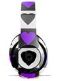 WraptorSkinz Skin Decal Wrap compatible with Beats Studio 2 and 3 Wired and Wireless Headphones Purple Hearts And Stars Skin Only (HEADPHONES NOT INCLUDED)