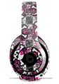 WraptorSkinz Skin Decal Wrap compatible with Beats Studio 2 and 3 Wired and Wireless Headphones Splatter Girly Skull Pink Skin Only (HEADPHONES NOT INCLUDED)