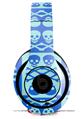 WraptorSkinz Skin Decal Wrap compatible with Beats Studio 2 and 3 Wired and Wireless Headphones Skull And Crossbones Pattern Blue Skin Only (HEADPHONES NOT INCLUDED)