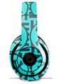 WraptorSkinz Skin Decal Wrap compatible with Beats Studio 2 and 3 Wired and Wireless Headphones Skull Patch Pattern Blue Skin Only (HEADPHONES NOT INCLUDED)