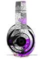 WraptorSkinz Skin Decal Wrap compatible with Beats Studio 2 and 3 Wired and Wireless Headphones Purple Checker Skull Splatter Skin Only (HEADPHONES NOT INCLUDED)