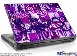 Laptop Skin (Medium) - Purple Checker Graffiti
