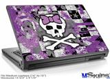 Laptop Skin (Medium) - Princess Skull Purple