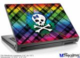 Laptop Skin (Medium) - Rainbow Plaid Skull