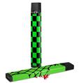 Skin Decal Wrap 2 Pack for Juul Vapes Checkers Green JUUL NOT INCLUDED