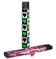 Skin Decal Wrap 2 Pack for Juul Vapes Hearts And Stars Green JUUL NOT INCLUDED
