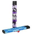 Skin Decal Wrap 2 Pack for Juul Vapes Cartoon Skull Purple JUUL NOT INCLUDED