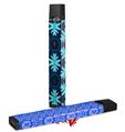 Skin Decal Wrap 2 Pack for Juul Vapes Abstract Floral Blue JUUL NOT INCLUDED