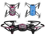 Skin Decal Wrap 2 Pack for DJI Ryze Tello Drone Princess Skull Heart Pink DRONE NOT INCLUDED