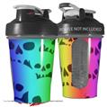 Decal Style Skin Wrap works with Blender Bottle 20oz Rainbow Skull Collection (BOTTLE NOT INCLUDED)