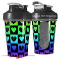 Decal Style Skin Wrap works with Blender Bottle 20oz Love Heart Checkers Rainbow (BOTTLE NOT INCLUDED)