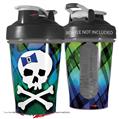Decal Style Skin Wrap works with Blender Bottle 20oz Rainbow Plaid Skull (BOTTLE NOT INCLUDED)