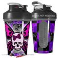 Decal Style Skin Wrap works with Blender Bottle 20oz Butterfly Skull (BOTTLE NOT INCLUDED)