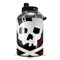 Skin Decal Wrap for 2017 RTIC One Gallon Jug Rainbow Plaid Skull (Jug NOT INCLUDED) by WraptorSkinz