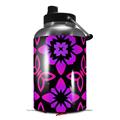 Skin Decal Wrap for 2017 RTIC One Gallon Jug Pink Floral (Jug NOT INCLUDED) by WraptorSkinz