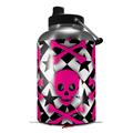 Skin Decal Wrap for 2017 RTIC One Gallon Jug Pink Skulls and Stars (Jug NOT INCLUDED) by WraptorSkinz