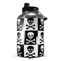 Skin Decal Wrap for 2017 RTIC One Gallon Jug Skull Checkerboard (Jug NOT INCLUDED) by WraptorSkinz