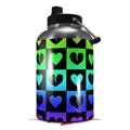 Skin Decal Wrap for 2017 RTIC One Gallon Jug Love Heart Checkers Rainbow (Jug NOT INCLUDED) by WraptorSkinz