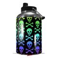Skin Decal Wrap for 2017 RTIC One Gallon Jug Skull and Crossbones Rainbow (Jug NOT INCLUDED) by WraptorSkinz