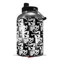 Skin Decal Wrap for 2017 RTIC One Gallon Jug Skull Checker (Jug NOT INCLUDED) by WraptorSkinz