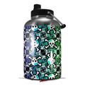 Skin Decal Wrap for 2017 RTIC One Gallon Jug Splatter Girly Skull Rainbow (Jug NOT INCLUDED) by WraptorSkinz