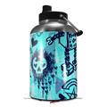 Skin Decal Wrap for 2017 RTIC One Gallon Jug Scene Kid Sketches Blue (Jug NOT INCLUDED) by WraptorSkinz