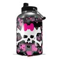 Skin Decal Wrap for 2017 RTIC One Gallon Jug Pink Bow Skull (Jug NOT INCLUDED) by WraptorSkinz