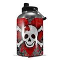 Skin Decal Wrap for 2017 RTIC One Gallon Jug Emo Skull Bones (Jug NOT INCLUDED) by WraptorSkinz