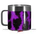Skin Decal Wrap for Yeti Coffee Mug 14oz Purple Leopard - 14 oz CUP NOT INCLUDED by WraptorSkinz