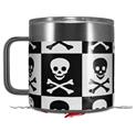 Skin Decal Wrap for Yeti Coffee Mug 14oz Skull Checkerboard - 14 oz CUP NOT INCLUDED by WraptorSkinz