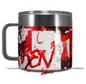 Skin Decal Wrap for Yeti Coffee Mug 14oz Red Graffiti - 14 oz CUP NOT INCLUDED by WraptorSkinz