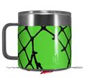 Skin Decal Wrap for Yeti Coffee Mug 14oz Ripped Fishnets Green - 14 oz CUP NOT INCLUDED by WraptorSkinz