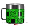 Skin Decal Wrap for Yeti Coffee Mug 14oz Criss Cross Green - 14 oz CUP NOT INCLUDED by WraptorSkinz