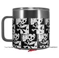 Skin Decal Wrap for Yeti Coffee Mug 14oz Skull Checker - 14 oz CUP NOT INCLUDED by WraptorSkinz
