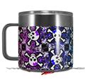Skin Decal Wrap for Yeti Coffee Mug 14oz Splatter Girly Skull Rainbow - 14 oz CUP NOT INCLUDED by WraptorSkinz
