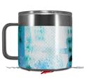 Skin Decal Wrap for Yeti Coffee Mug 14oz Electro Graffiti Blue - 14 oz CUP NOT INCLUDED by WraptorSkinz
