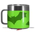 Skin Decal Wrap for Yeti Coffee Mug 14oz Deathrock Bats Green - 14 oz CUP NOT INCLUDED by WraptorSkinz