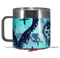 Skin Decal Wrap for Yeti Coffee Mug 14oz Scene Kid Sketches Blue - 14 oz CUP NOT INCLUDED by WraptorSkinz