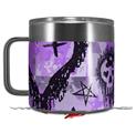 Skin Decal Wrap for Yeti Coffee Mug 14oz Scene Kid Sketches Purple - 14 oz CUP NOT INCLUDED by WraptorSkinz