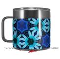 Skin Decal Wrap for Yeti Coffee Mug 14oz Daisies Blue - 14 oz CUP NOT INCLUDED by WraptorSkinz