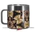 Skin Decal Wrap for Yeti Coffee Mug 14oz Leave Pattern 1 Brown - 14 oz CUP NOT INCLUDED by WraptorSkinz