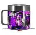 Skin Decal Wrap for Yeti Coffee Mug 14oz Purple Graffiti - 14 oz CUP NOT INCLUDED by WraptorSkinz