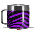 Skin Decal Wrap for Yeti Coffee Mug 14oz Purple Zebra - 14 oz CUP NOT INCLUDED by WraptorSkinz