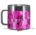 Skin Decal Wrap for Yeti Coffee Mug 14oz Pink Plaid Graffiti - 14 oz CUP NOT INCLUDED by WraptorSkinz