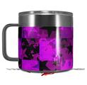 Skin Decal Wrap for Yeti Coffee Mug 14oz Purple Star Checkerboard - 14 oz CUP NOT INCLUDED by WraptorSkinz